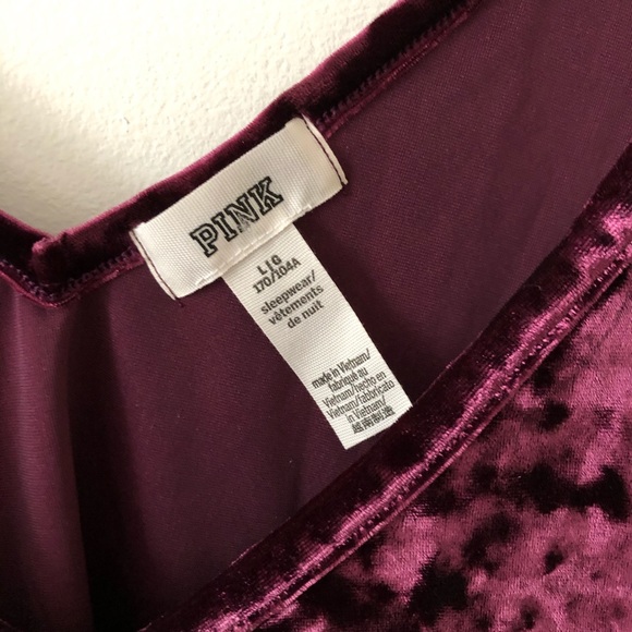 PINK Victoria Secret Crushed Velvet Maroon Tank - Picture 5 of 5